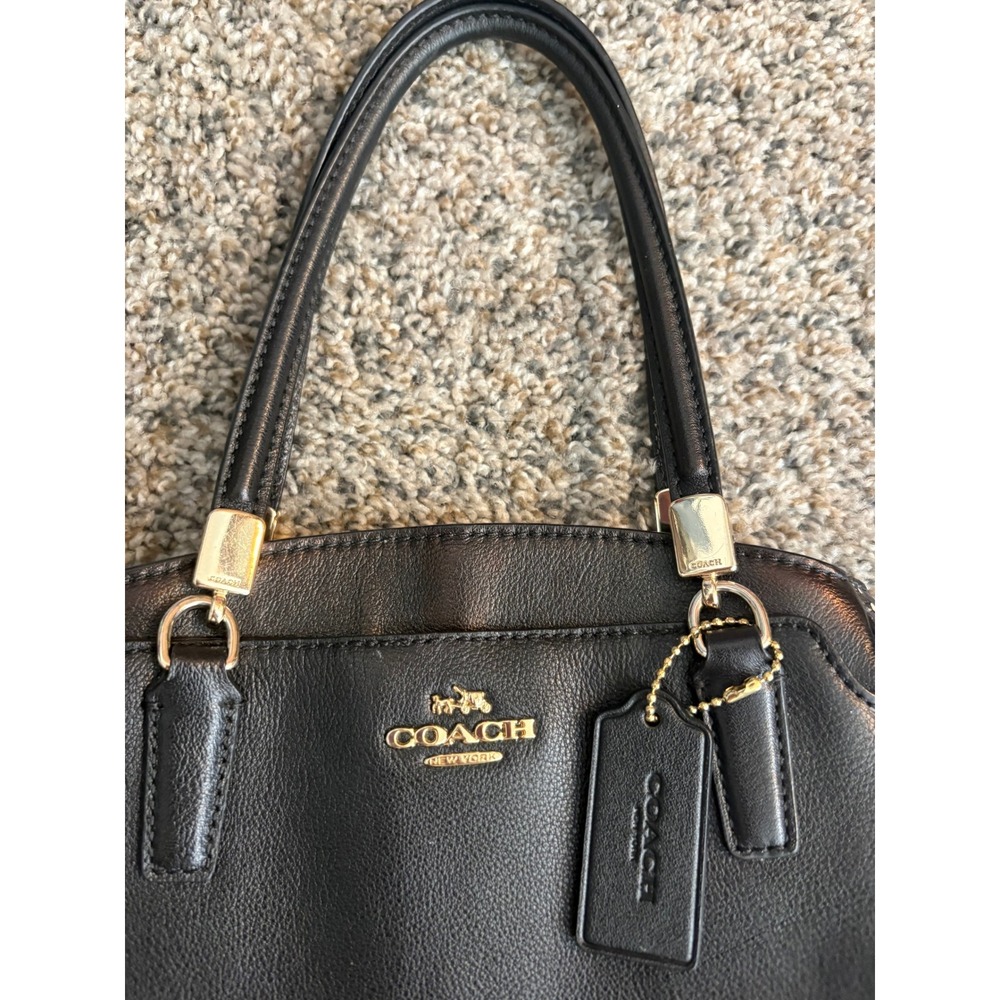 Vintage Coach Minetta Crossbody Satchel, Black Snakeskin Accent - Picture 4 of 16